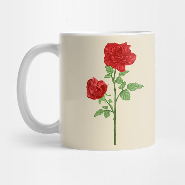 Rosa Oklaholma Botanical by Salfiart